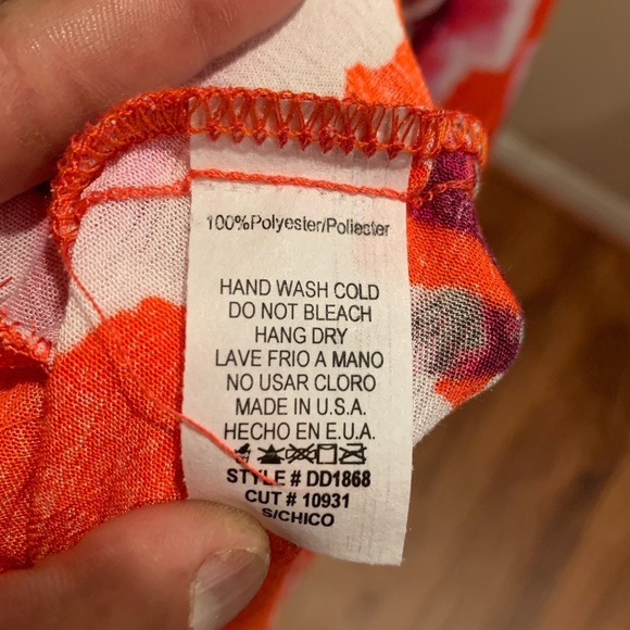 Orange floral print maxi - Picture 6 of 6